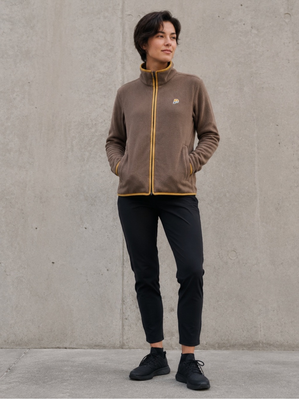 PRAISE Endurance Genki Full Zip Polar Fleece Jacket Brown Unisex XS